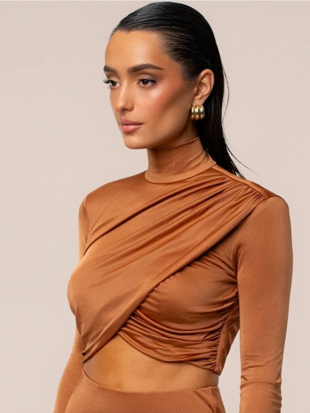 NWT JLUXLABEL Copper Nessa Slinky Top (M)